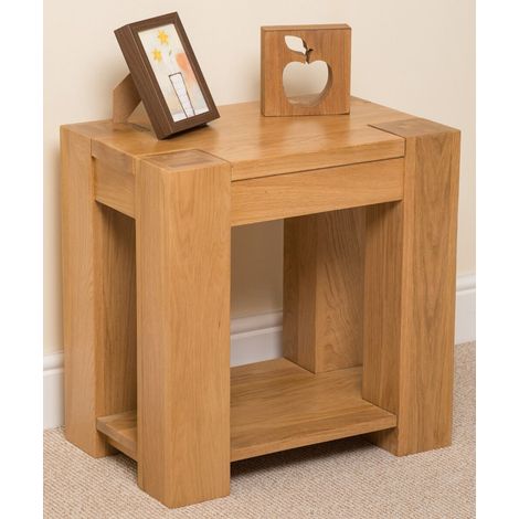 Kuba Solid Oak Lamp Table for Living Room (1/5)