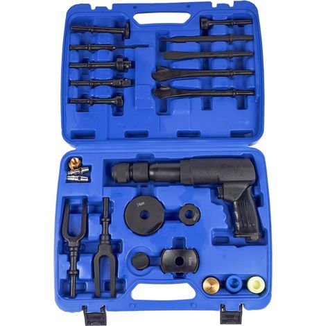 15pcs Pneumatic Chipping Hammer, Impact Hammer Ball Joint Dismantling Hammer with Chisel for Heavy Duty Work (1/5)