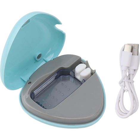 Toothbrush Sanitizer Portable Rechargeable Toothbrush Cleaner Holder Travel Home Toothbrush Case Blue (1/5)