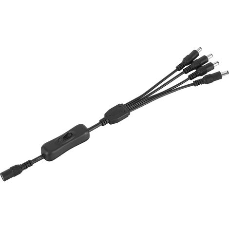 Câble D'alimentation DC 32cm Avec Interrupteur Pour Bande LED Connecteur 5.5mm Extension Éclairage Lot De 1 (1/5)