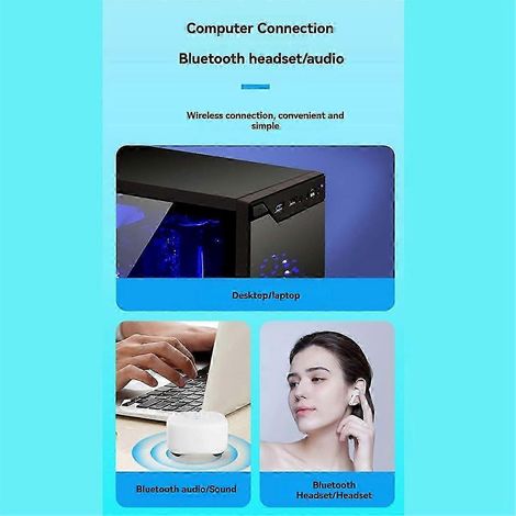 Adaptateur USB Bluetooth 5.4 : connexion rapide et sans pilote pour ordinateurs - Clé USB Bluetooth avec une portée de 150 m (1/5)