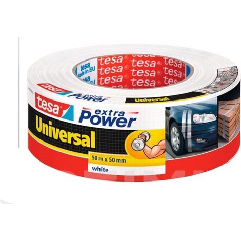 Cinta americana universal extra power 50 m x 50 mm blanco (1/4)