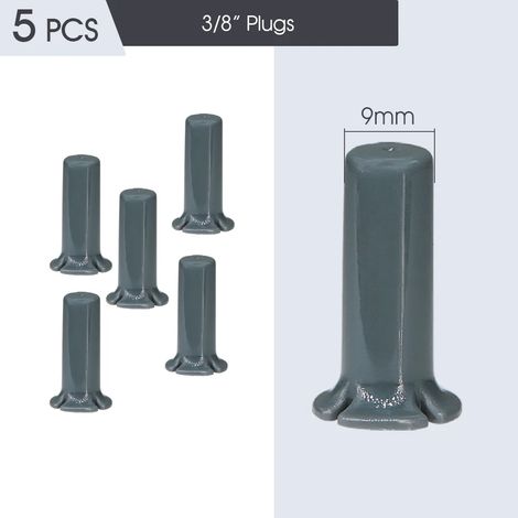 (5 bouchons) Raccords de tuyauterie PE 3/8'' Raccords d'eau pour tuyau PE Adaptateur de raccordement de robinet Té égal réduit Coude droit Piquets de vanne (1/5)
