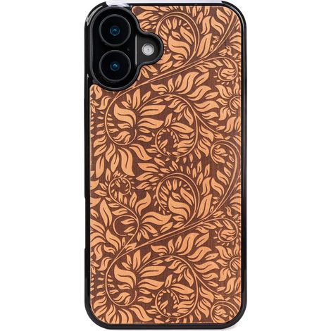 Custodia in legno Bewood per iPhone 16 Plus FOGLIE DI MELA (1/5)