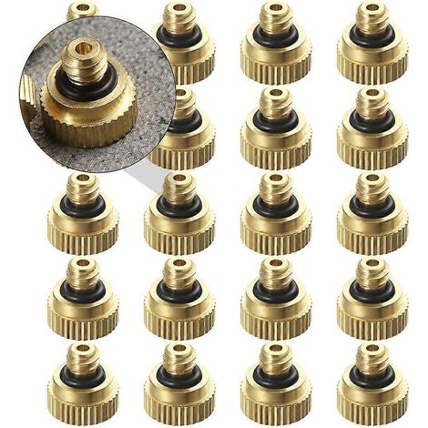 Brass Misting Nozzles Spraying Nozzle Agriculture Irrigation System Golden 1.00x0.50x0.30cm Water Saving 20Pack (1/5)