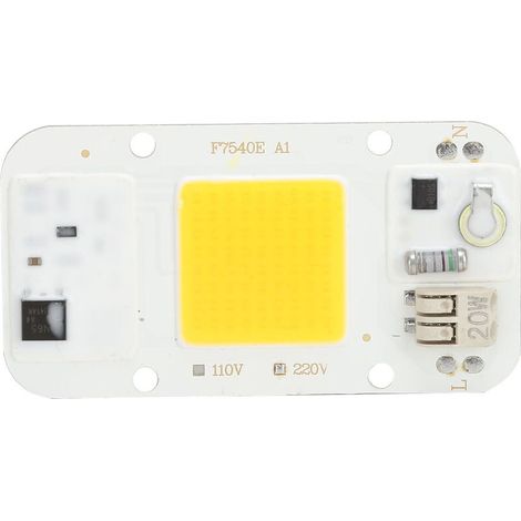 Jeffergarden Source de lumière COB haute pression 220V, puce LED, pilote gratuit, perle de lampe intégrée pour la croissance des plantes, lumière chaude 20w