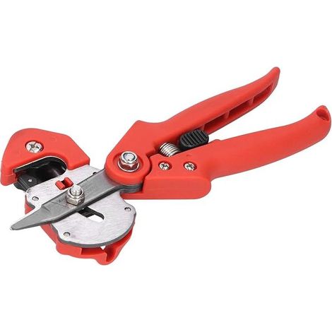 Machine à greffer, sécateur à ciseaux, outil de greffage pour arbres fruitiers (rouge) (1/5)