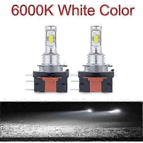 Convient pour 2 ampoules LED H15 H11B H8B sans erreur CSP-3570, 80 W, 20 000 lm, feux de jour, kit d'éclairage automobile, 6 500 K, blanc, jaune, bleu (1/5)