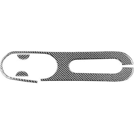 Accessoires de garniture adhésive en fibre de carbone souple pour porte-gobelet, frein à main et commandes centrales de voiture Fiat 500 (2012-2015). (1/5)