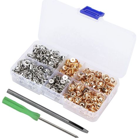 Kit de Rivets à Tête Sphérique ORing pour Cuir, Vêtements, Sacs et Coques de Téléphone (1/5)