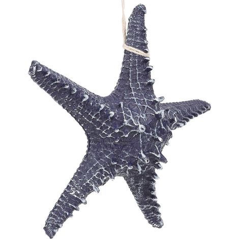 Kit de décoration murale étoile de mer à faire soi-même, 4 pièces en résine bleue (1/5)