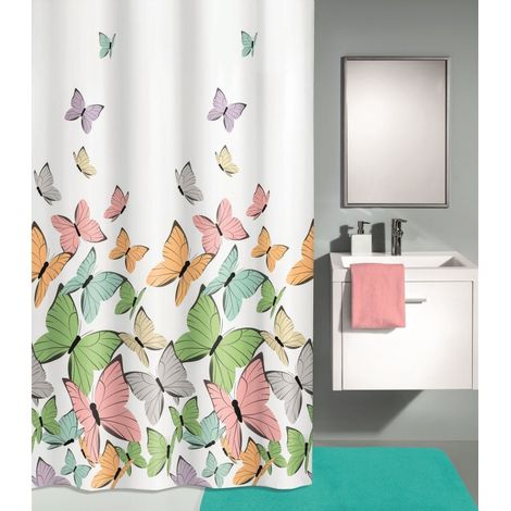 Kleine Wolke Duschvorhang Schmetterling multicolor, 180x200 cm Duschvorhänge (1/2)