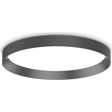 Plafoniera Moderna Fly Alluminio-Materie Plastiche Nero Led 26W 4000K D45Cm (1/2)