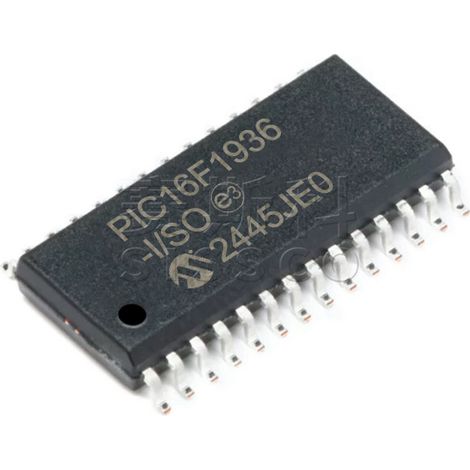 PIC16F1936-I/SO and PIC18F2680-I/S electronic component chips, 5 units each.