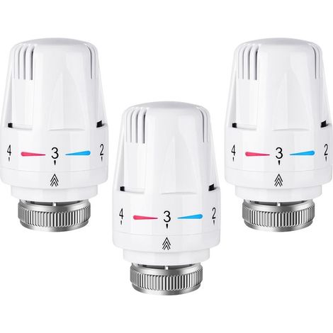 3pcs Tête de radiateur thermostatique, Tête thermostatique, raccord M30 x 1,5,Tête thermostatique Intelligente pour Thermostat Intelligent et Pack Chauffage collectif (1/5)