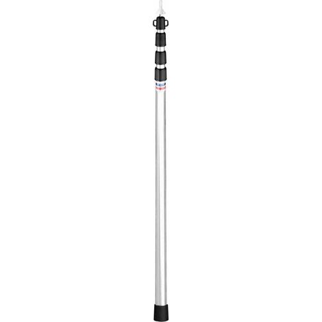 Mât télescopique extérieur réglable en aluminium, 4 sections, 230 cm - Léger, robuste et pratique pour usage extérieur (1/5)