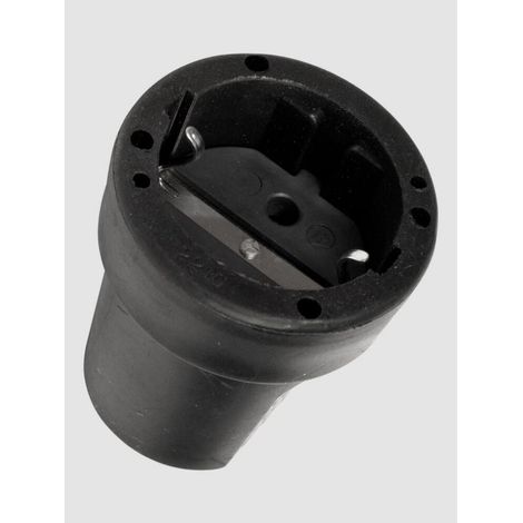 10x HEITECH Schutzkontakt Zwischenstecker Schwarz IP20 Gummi Schukokupplung