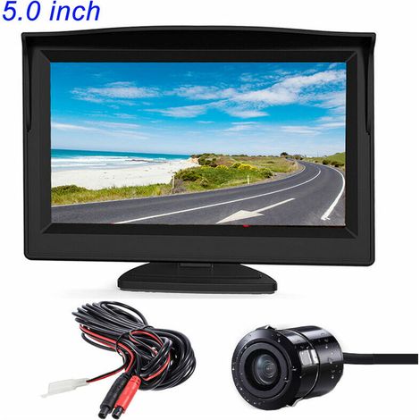 Camera De Recul Tft-Lcd 5 Pouces Systeme De Recul De Vue Arriere De Voiture + Surveillance De Securite De Vue Arriere De Camionnette Et Camera De Stationnement Hd Etanche (1/5)