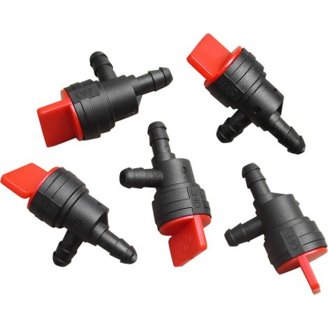 5 Vannes d'arrêt de carburant 90° 1/4 en ligne pour quad, kart, tondeuse, moto - Robinet essence coupe-circuit (1/3)