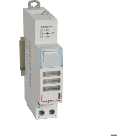 Legrand Indicador de tensión trifásico blanco compacto
