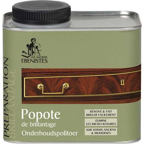Les Anciens Ebenistes – Popote de brillantage 450ml – Vitrificateur pour meubles – Élimine micro-rayures et redonne brillance – Fabrication française (1/2)