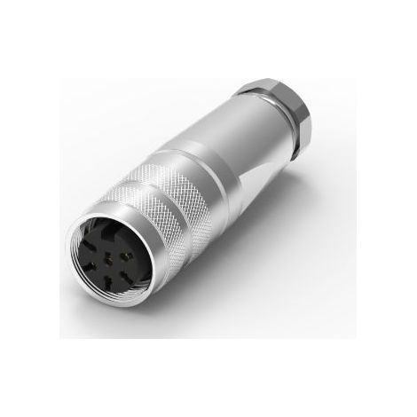 Connecteur DIN RS PRO, 6 contacts, Femelle, Montage sur câble, A souder M16 ( Prix pour 1 )