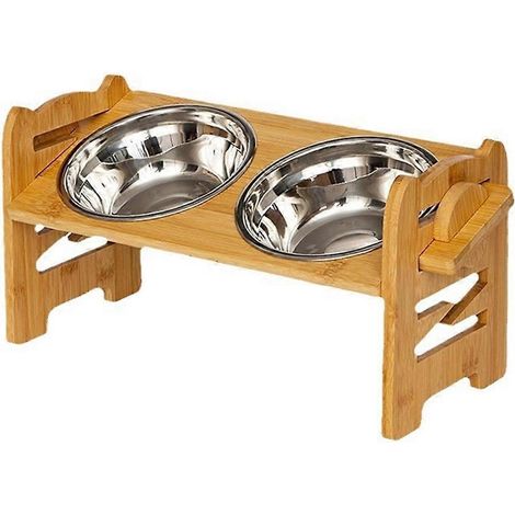 Gamelle pour animaux avec support réglable, gamelle relevable pour chien, support d'alimentation inclinable pour chiens - JBMEDIA (1/4)
