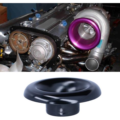 Enjoliveur d'entrée d'air de klaxon turbo de 101 mm pour voiture, couleur noire, pour modification automobile (1/5)