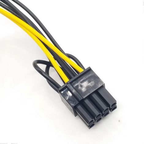 20 Stück 15-Pin SATA-Stecker auf 8-Pin (6+2) PCI-E-Stromversorgungskabel, 20 cm SATA-Kabel, 15-Pin auf 8-Pin, 18 AWG-Draht für Grafikkarten – JXLGV (1/5)