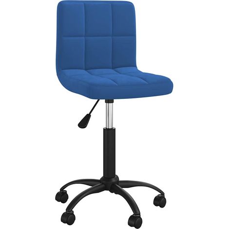 vidaXL Silla de oficina giratoria de terciopelo azul (1/2)