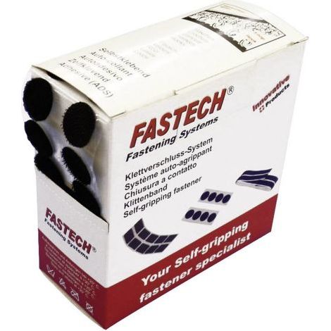 FASTECH® B20-COIN999905 Pastilles rondes auto-agrippantes hotmelt à coller partie velours et partie agrippante (Ø) 20 m (1/3)