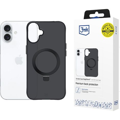 Apple iPhone 17 - 3mk Smoke Hülle mit Magnet und Ständer (1/5)