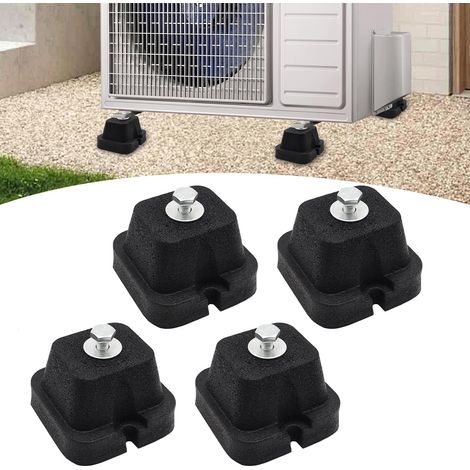 4 Pack Air Conditioner Anti-Vibration Bases, Rubber Shock Absorbers, Rubber Shock Feet, Water Resistant and Noise Reducer, Load Capacity 500kg (1/5)