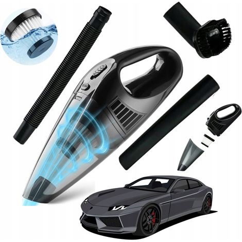 Aspirapolvere per auto a batteria, portatile, senza fili, potente, USB 120W