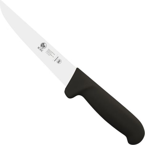 Icel coltello disosso largo professionale acciaio inox nero 15 cm