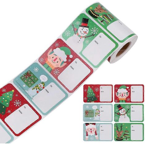 250 étiquettes autocollantes de Noël, étiquettes cadeaux, décorations, emballage cadeau (1/5)