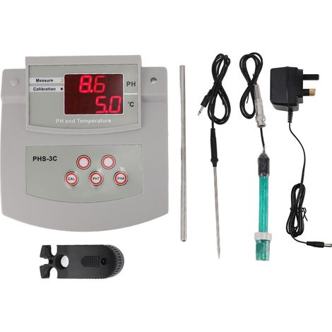 pH-mètre de laboratoire sur paillasse automatique haute précision 0.00-14.00 avec compensation température pour aquarium piscine (1/5)