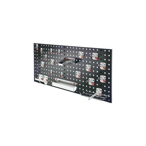 Kappes ®RasterPlan by ABAX Einsteigerset 7 1x Lochplatte 1000x450mm 1x Werkzeughaltersortiment 21-teilig Anthrazitgrau RAL 7016 (1/3)