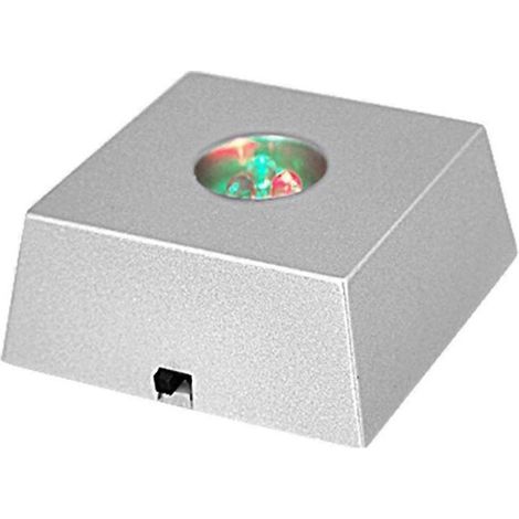 Socle lumineux LED en pierre, tour de cristal aux couleurs changeantes, support pour figurines, décoration intérieure (1/5)