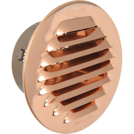 La Ventilazione GTRP80R Griglia Tonda da Incasso, Rame, per foro ø 80 mm (1/5)