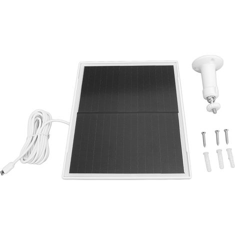 Ortviai Panneau Solaire 10 W pour Caméra de Sécurité Étanche 5 V avec Support et Port Micro-USB (1/5)