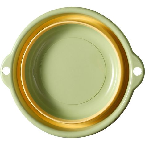 1 Bassine pliable, plastique et silicone, épaisseur 4 cm, lavage linge légumes, gain de place (1/5)