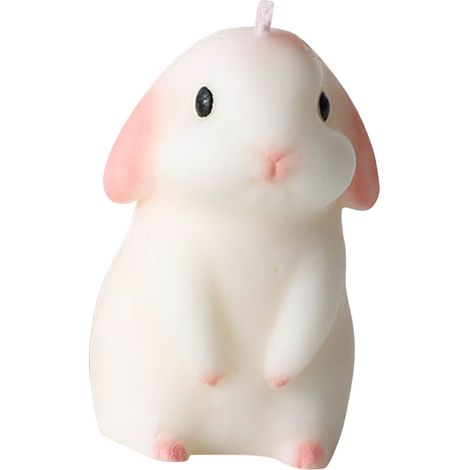 Bougie parfumée lapin en cire de soja, chandelier mignon DIY, décoration ornement pour chambre et salle de bain (1/5)