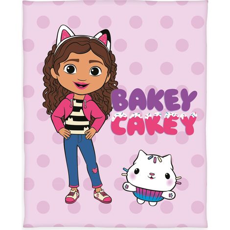 Herding Coperta in Pile La Casa delle Bambole di Gabby, 130 x 170 cm, Coperta Decorativa per Bambini con Motivi Colorati, Morbida, 100% Poliestere (1/2)
