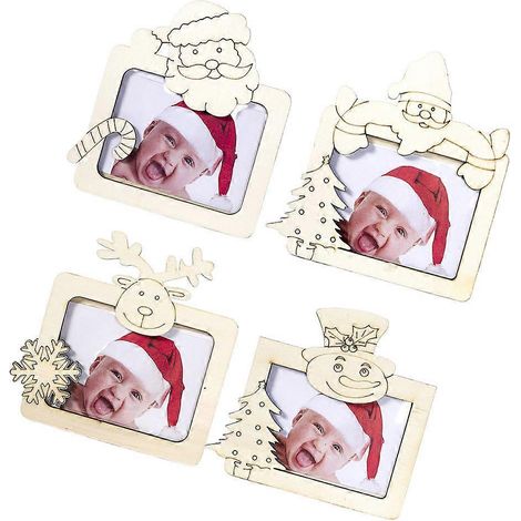 Cadre photo familial en bois, cadre photo de Noël compatible, lot de 4, décoration de chambre (1/5)