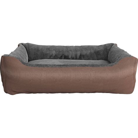 Cuccia per Cani e Gatti Doubleface 62x50x17 cm in Poliestere Love Tortora (1/5)