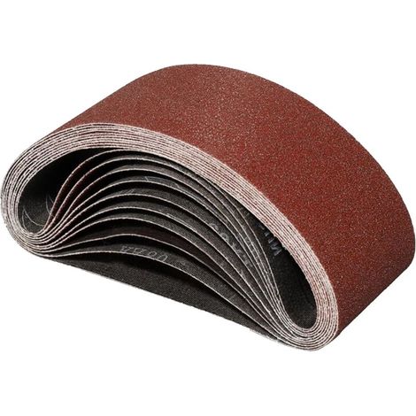 10 bandes abrasives 75x457mm grain 80 - Pour ponceuse à bande - Ponçage et polissage efficaces (1/5)