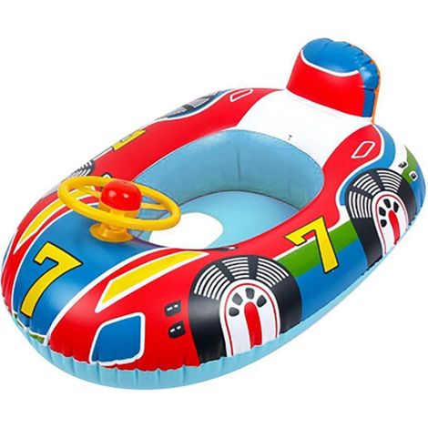 Bouée gonflable pour enfants avec poignée, idéale pour la piscine et les bébés de 1 à 2 ans. (1/5)