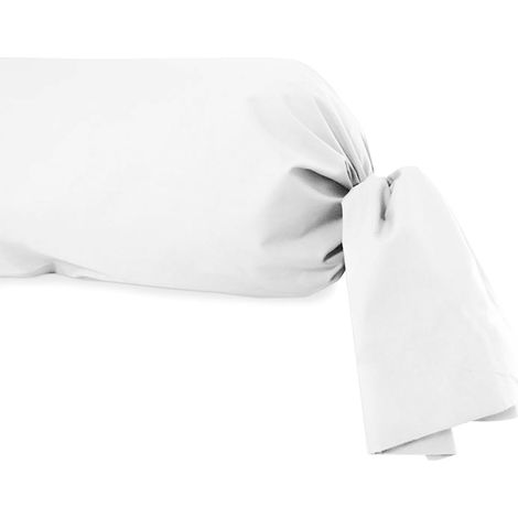 Taie de traversin en polycoton 45x185 cm PERCALE blanc, par Soleil d'ocre