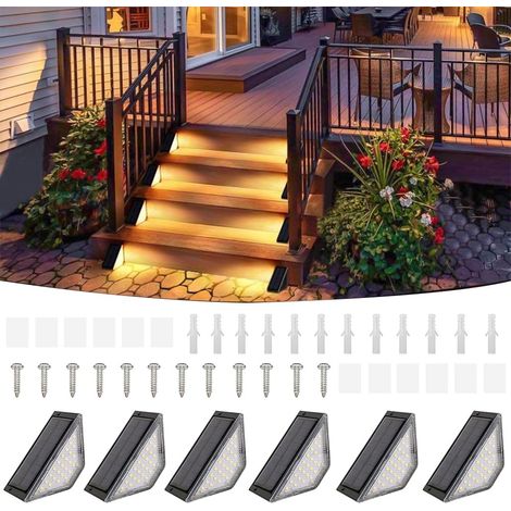 6 Pièces Eclairages Extérieurs Solaires pour Escaliers (1/5)
